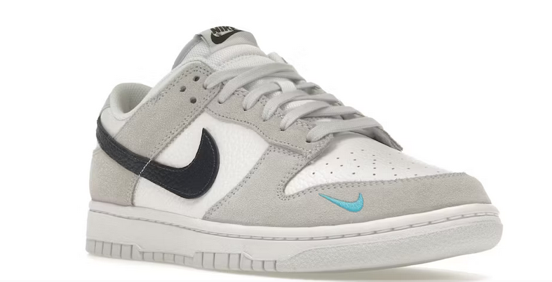 Buty Nike Dunk Low White Grey Navy Aqua FJ4227-001 - obrazek 2