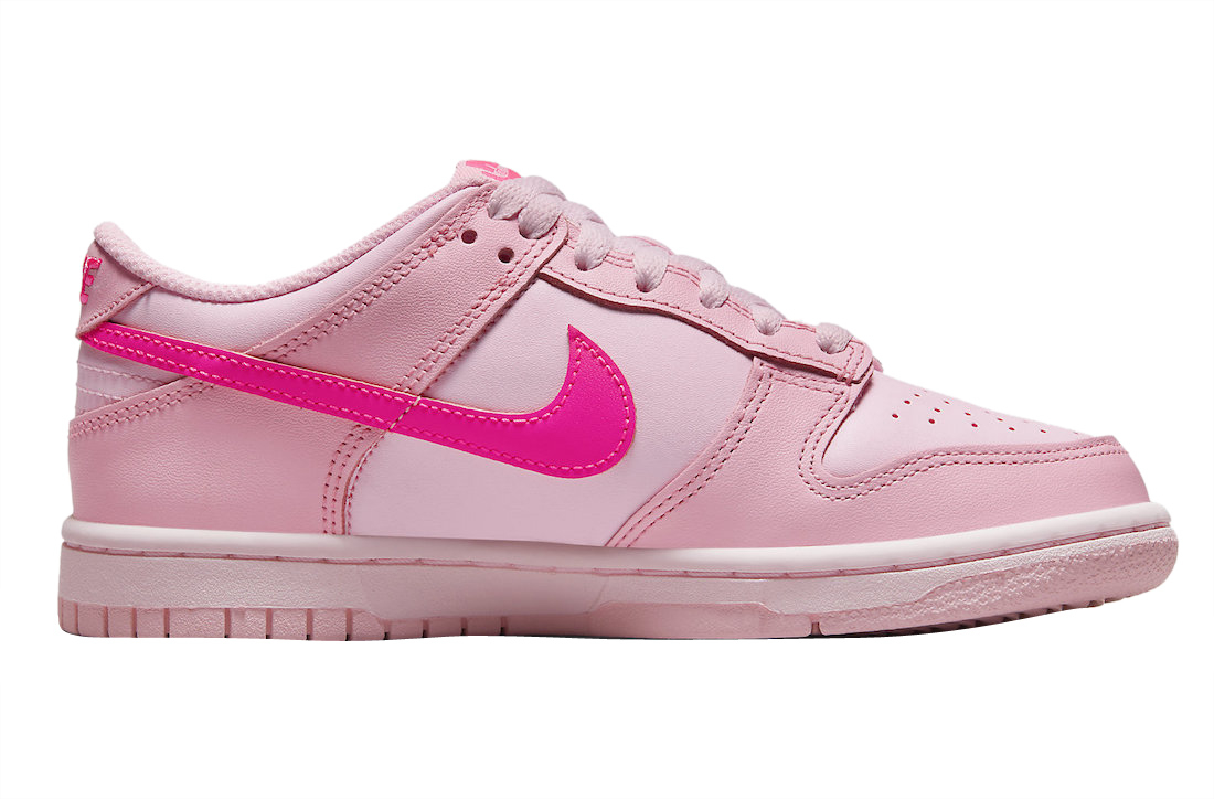 Buty Nike Dunk Low GS Triple Pink DH9765-600 - obrazek 3