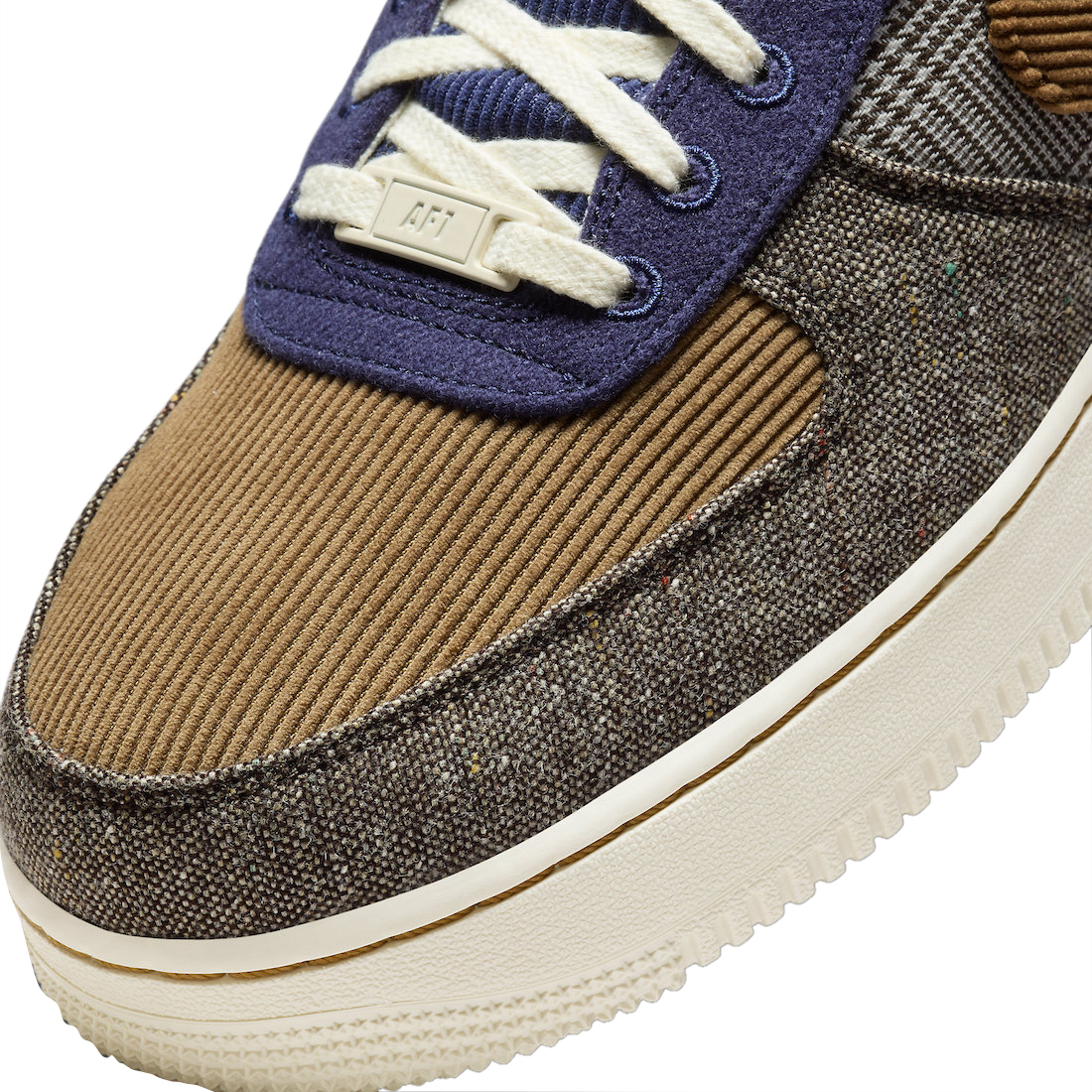 Buty Nike Air Force 1 FQ8744-410 Brown and Midnight Navy - obrazek 6