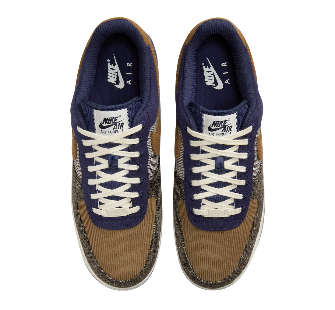 Buty Nike Air Force 1 FQ8744-410 Brown and Midnight Navy - obrazek 4