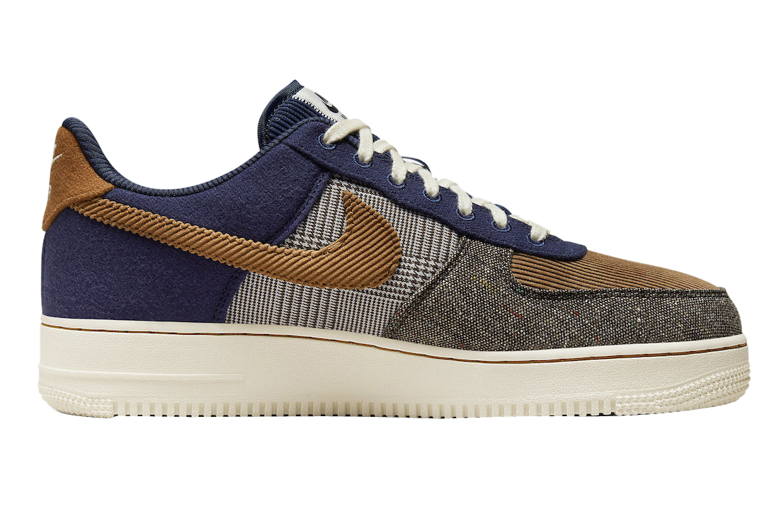 Buty Nike Air Force 1 FQ8744-410 Brown and Midnight Navy - obrazek 3