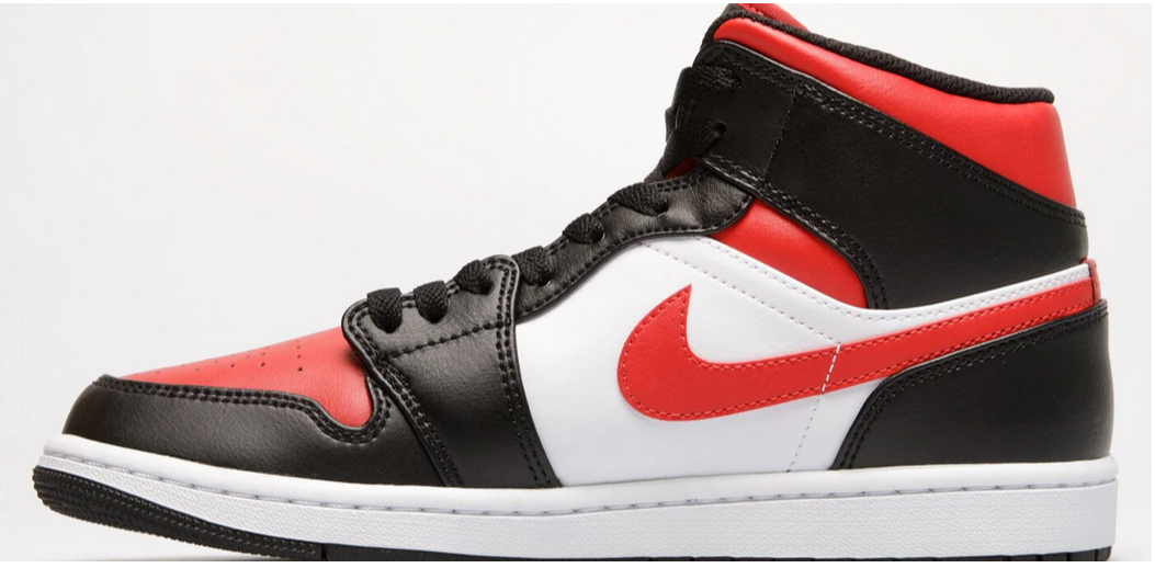 Air Jordan 1 Mid 'Bred Toe' 554724-079 - obrazek 3