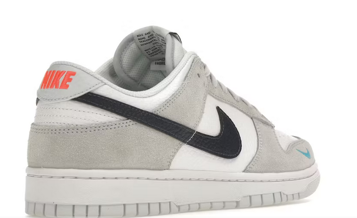 Buty Nike Dunk Low White Grey Navy Aqua FJ4227-001 - obrazek 6