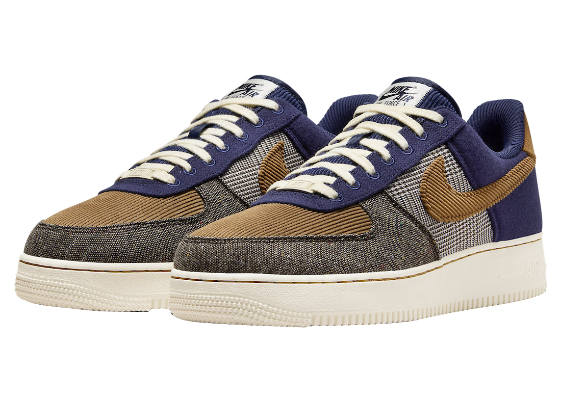 Buty Nike Air Force 1 FQ8744-410 Brown and Midnight Navy - obrazek 2