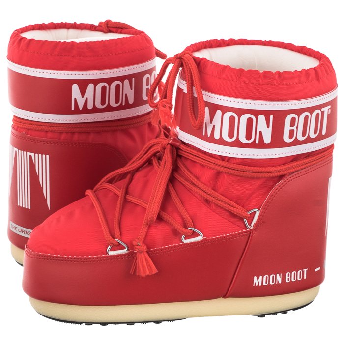 Buty zimowe Moon Boot Nylon 14093400009 Czerwone
