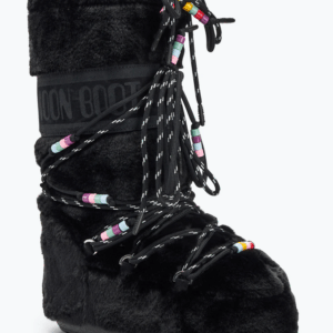 Buty zimowe Moon Boot Faux Fur Beads black 80D1408990N001