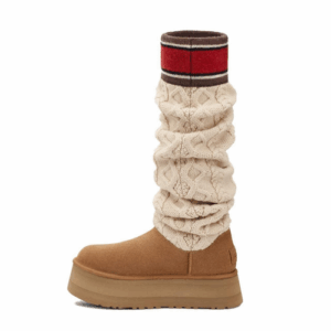 UGG Classic Sweater Letter Tall Boot 1144044 Brązowe
